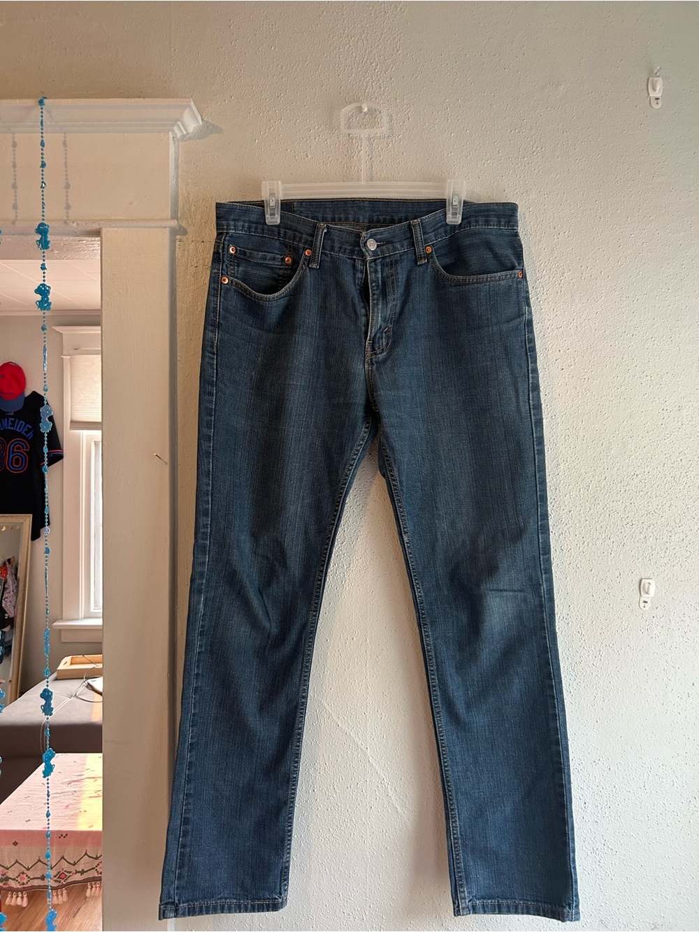 Levi's Straight Leg Dark Blue Jeans